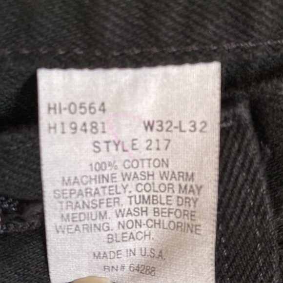 Wear Guard black solid jean pants men style 217 size 32X32 - Picture 7 of 11